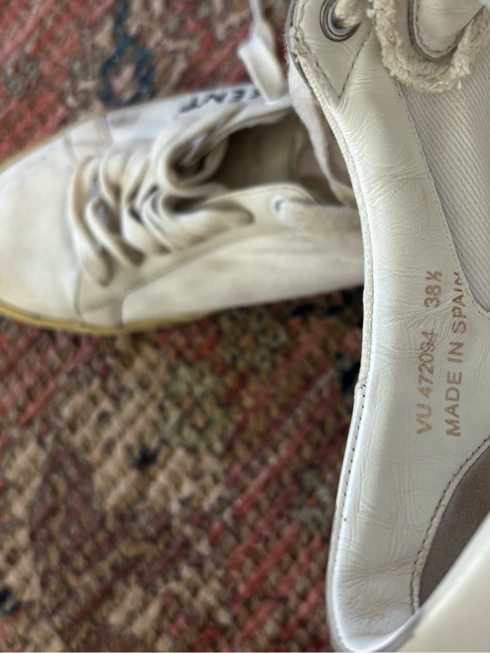 Saint Laurent Off-White Canvas Low-Top Sneakers with Gum Sole - Picture 6 of 6